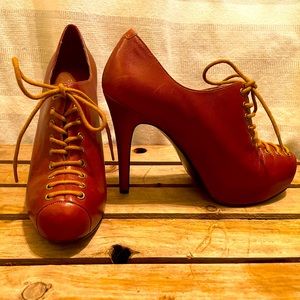 Chinese Laundry tie up high heels.